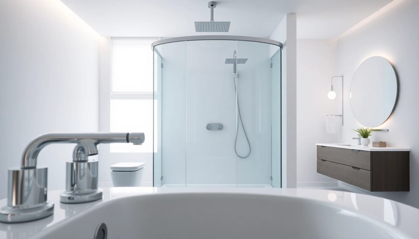Erleben Sie die elegante sonni Duschkabine in modernem Design mit Glaswänden.