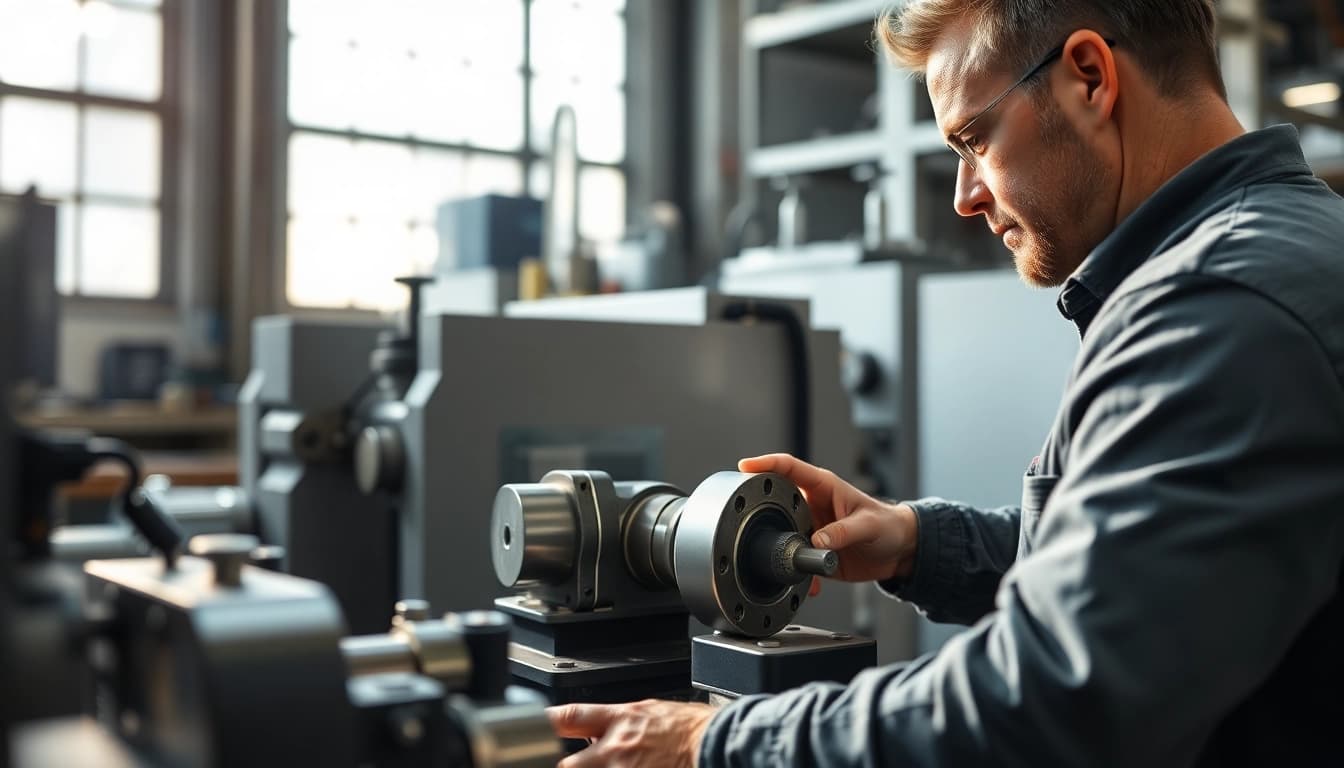 Custom part manufacturer creating precision components with advanced CNC machinery.