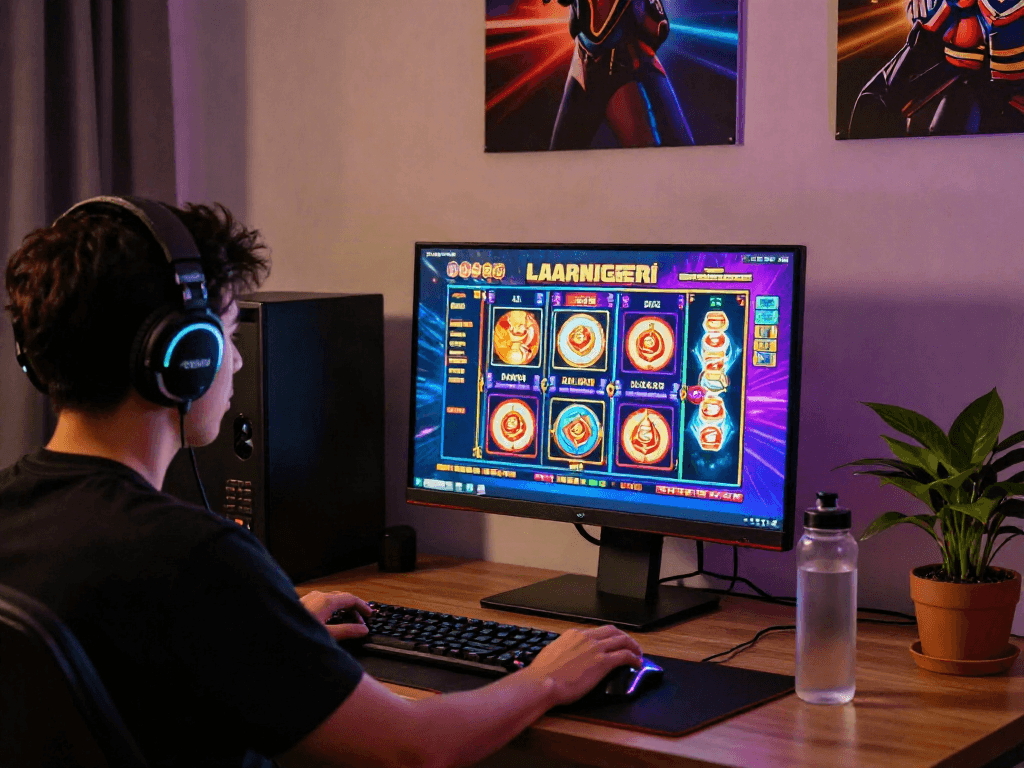Engaging online casino gaming experience featuring slot luar negeri game on screen with colorful visuals.