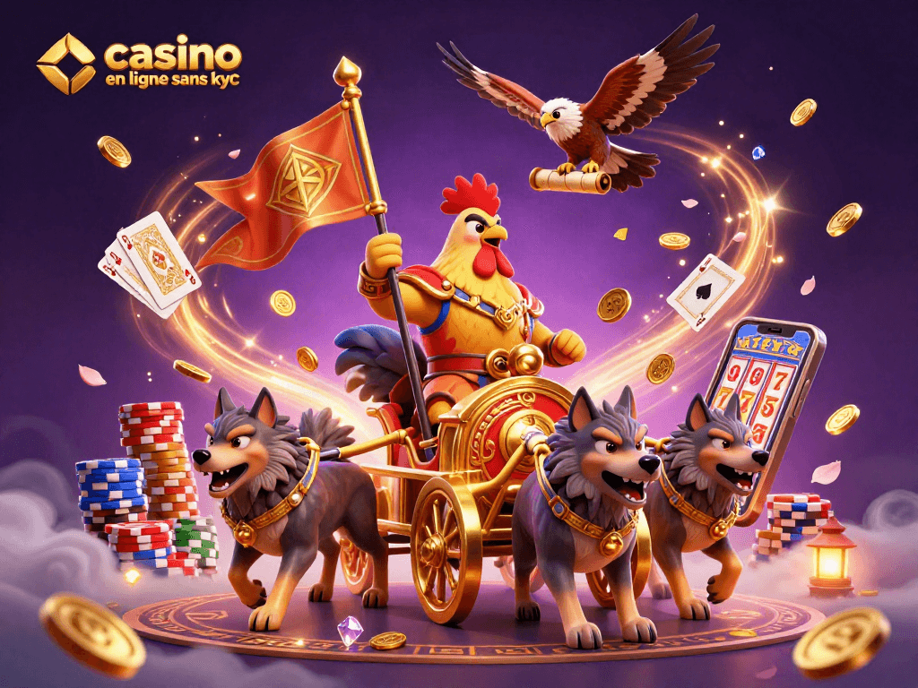 Jouez dans une ambiance dynamique avec casino en ligne sans kyc, où le rooster warlord et ses alliés règnent.