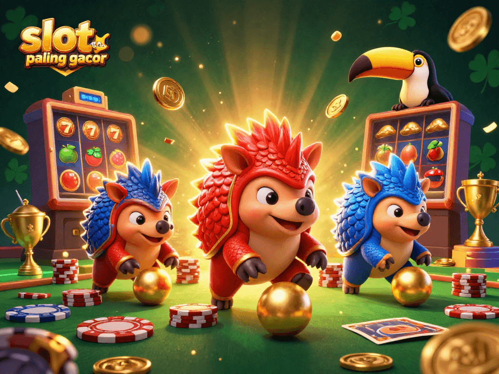 Experience the excitement of slot thailand paling gacor with dynamic 3D pangolins, spinning reels, and golden trophies!