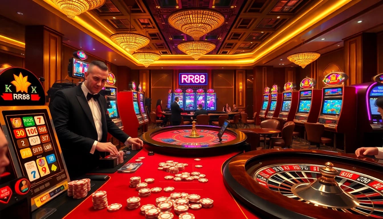 Experience high-stakes excitement at RR88 with engaging casino games, slots, and roulette tables.