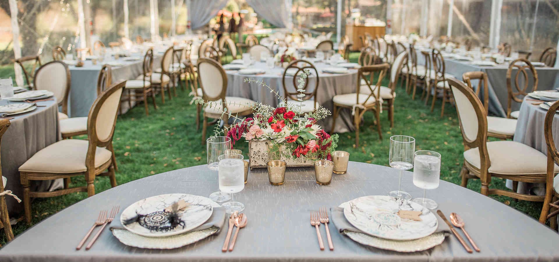 Wedding Tent Chair &amp; Table Rentals with Delivery &amp; Setup