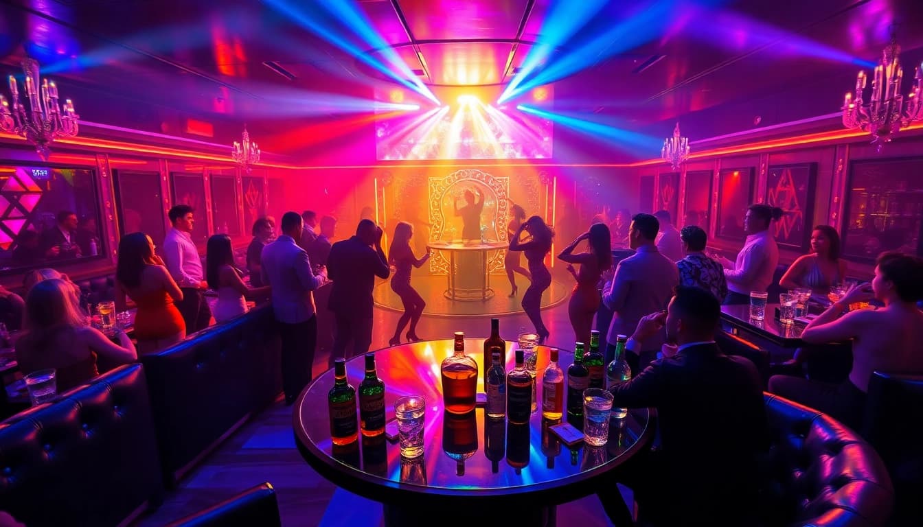 Experience the vibrant nightlife at Club SXM with stunning performances and luxurious seating.
