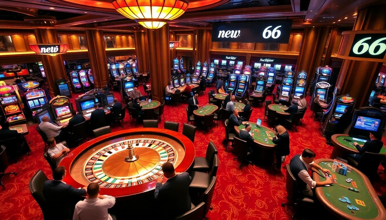 Experience the excitement of gambling at new 66 casino with vibrant gaming tables and winning moments.