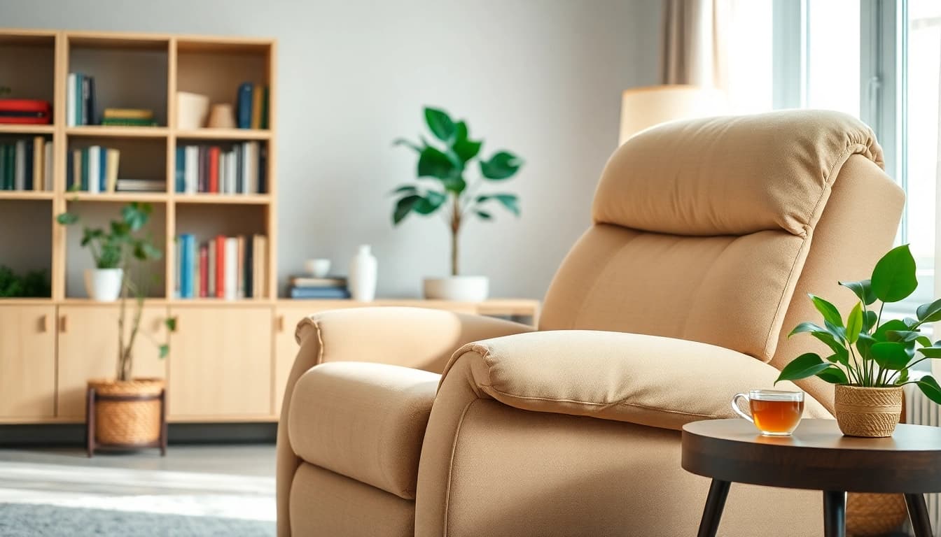 Experience the comfort of a lift chair with heat and massage, perfectly designed for relaxation.