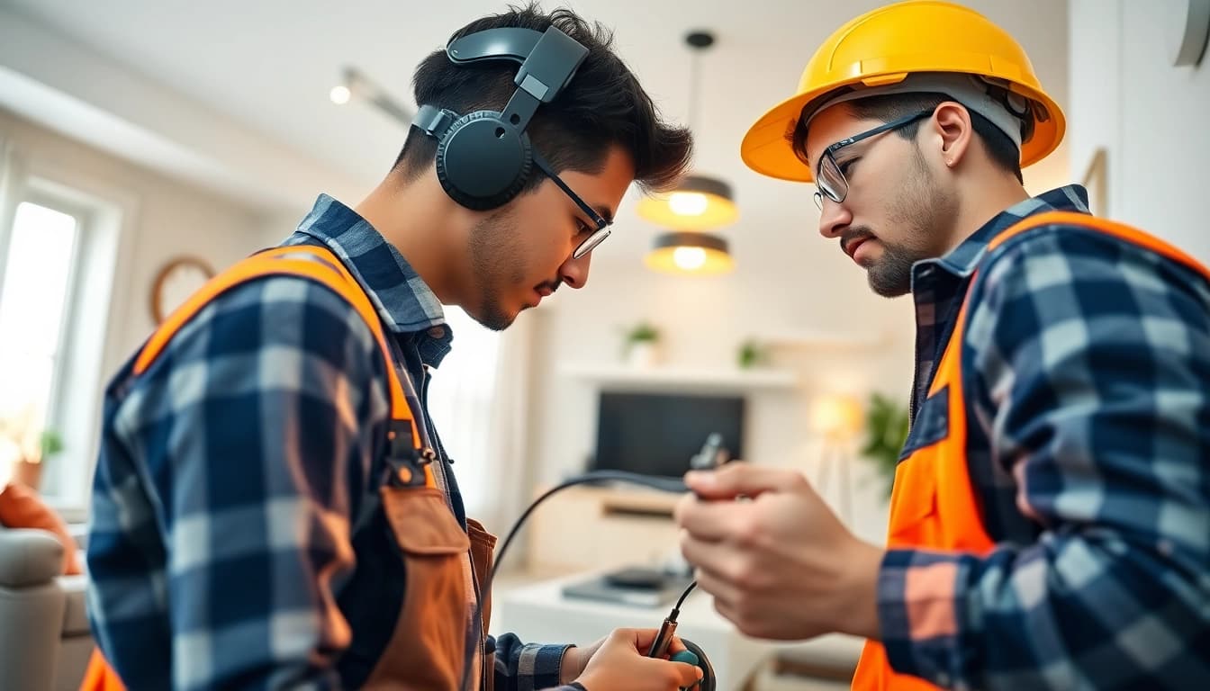 Engaged electrician apprentice in Hawaii performing electrical tasks safely and skillfully.