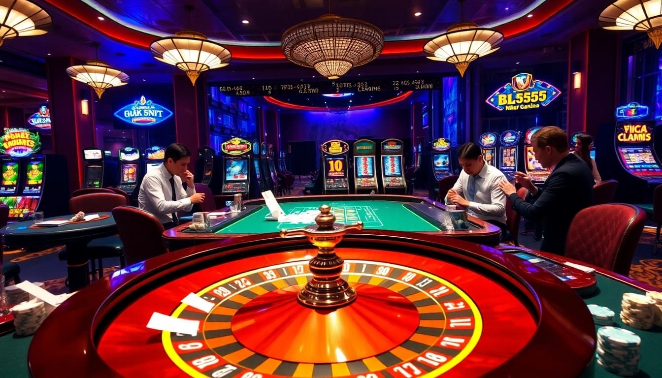 house frenzy at nhà cái bl555 featuring roulette wheel and poker chips