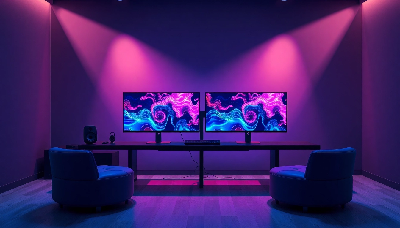 Explore AI NSFW artwork creation in a modern digital studio.