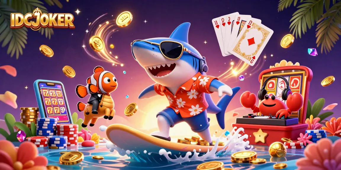 Experience winning fun with IDCJOKER through dynamic scenes of casino action and vibrant characters.