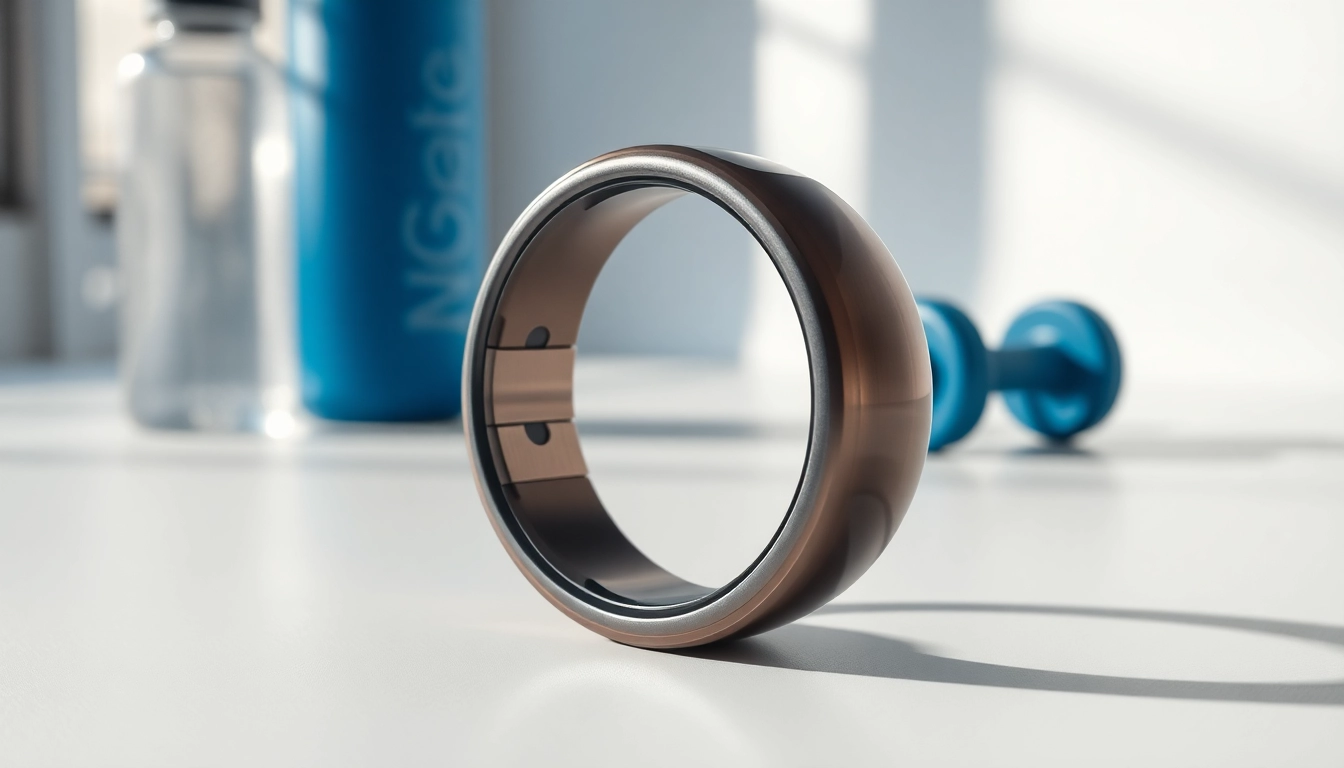Elevate your health management with the Smart Health Ring showcasing its sleek design.