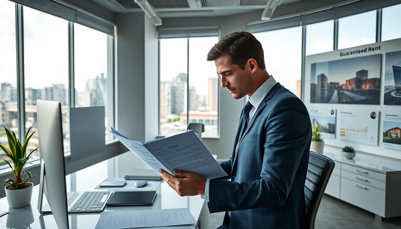 Learn about Guaranteed rent in Amersham with a professional real estate agent in a modern office.