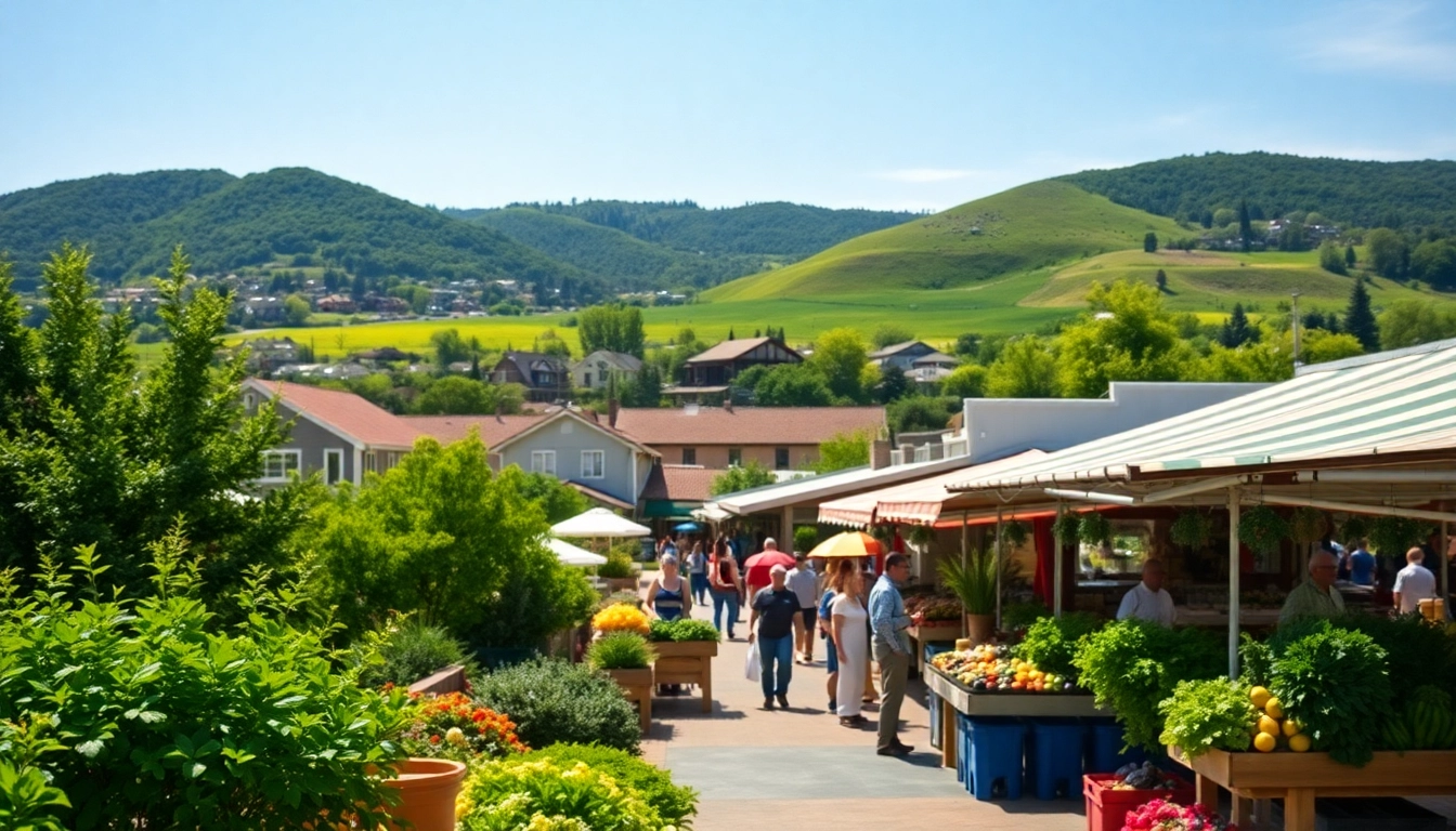 Clarksburg farmer's market filled with vibrant produce and welcoming atmosphere.