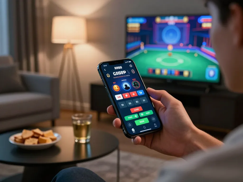 Engage in live betting with the RR88 App on smartphone, creating an immersive gaming experience