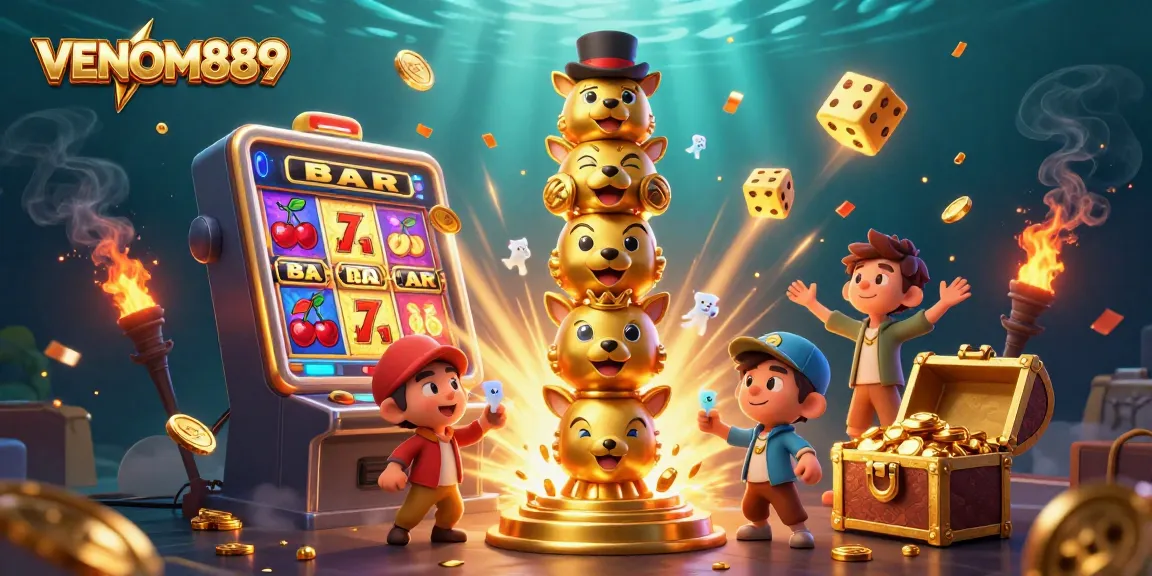 Play engaging games at VENOM889 with vibrant slot machines and golden rewards.