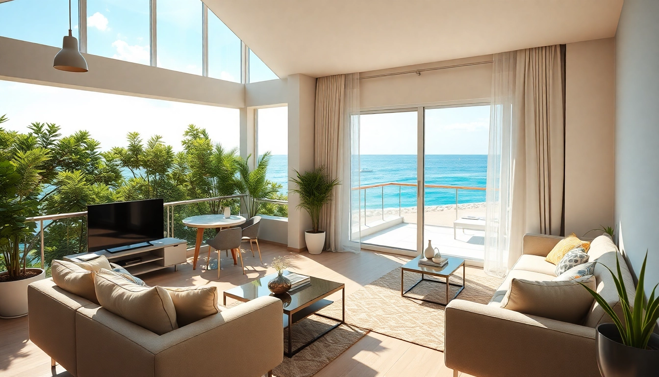 Beautiful apartment for sale in Alanya with stunning sea views and modern interior design.