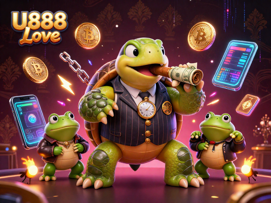 Engage in thrilling gameplay with U888 Love as festive characters illuminate the gaming scene.