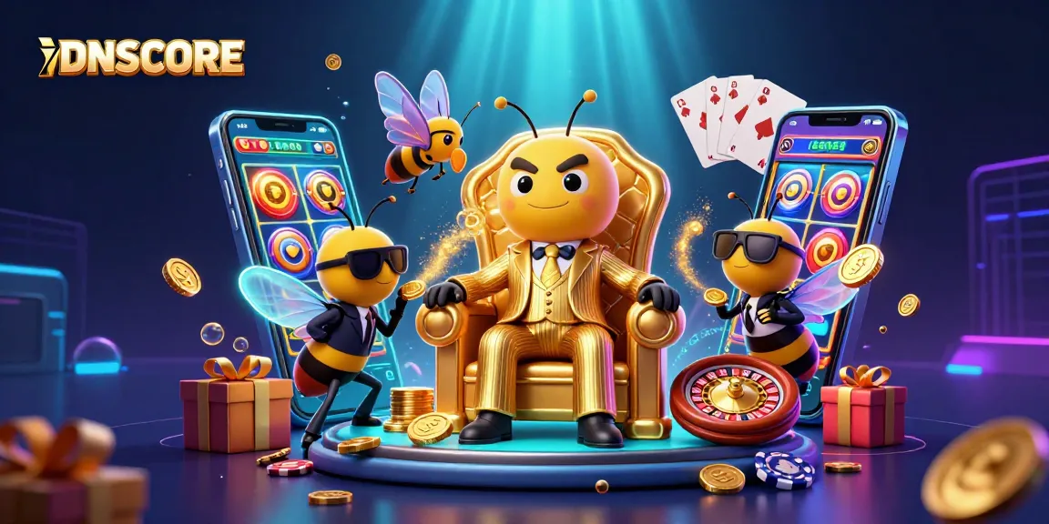IDNSCORE gaming experience with colorful slot games and dynamic casino action.