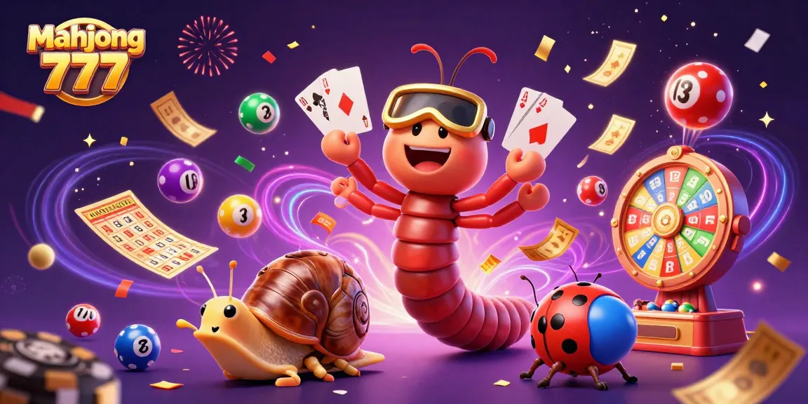 Experience excitement with Mahjong 777 as a dealer showcases vibrant game elements and chip stacks.