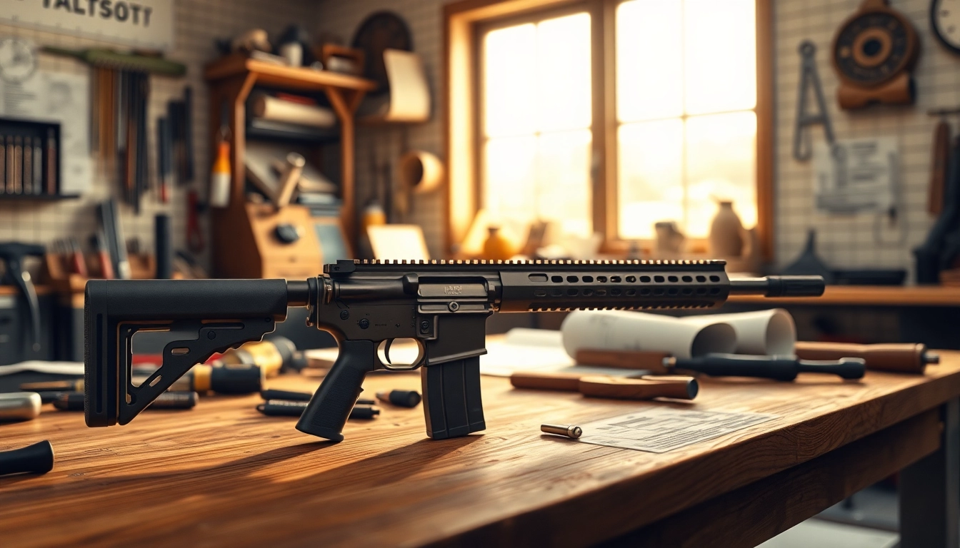 AR 15 binary trigger displayed prominently, highlighting its features and craftsmanship.