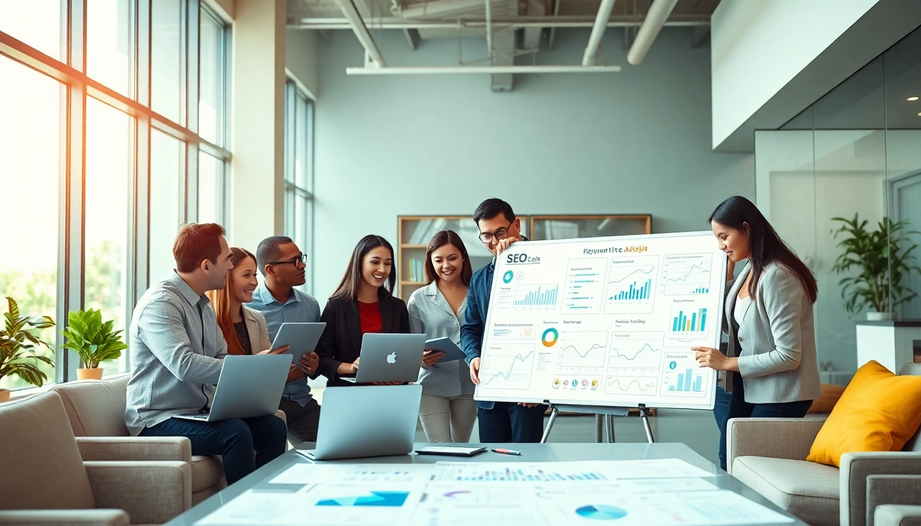 Analyze seo malaysia price with a professional marketing team in a modern office.