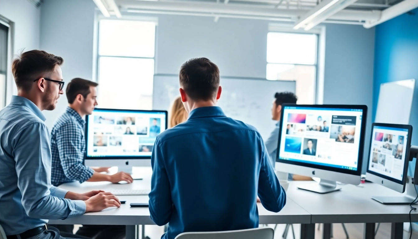 Webdesign Braunschweig - Kreatives Team bei der Zusammenarbeit an modernen Webdesign-Projekten.