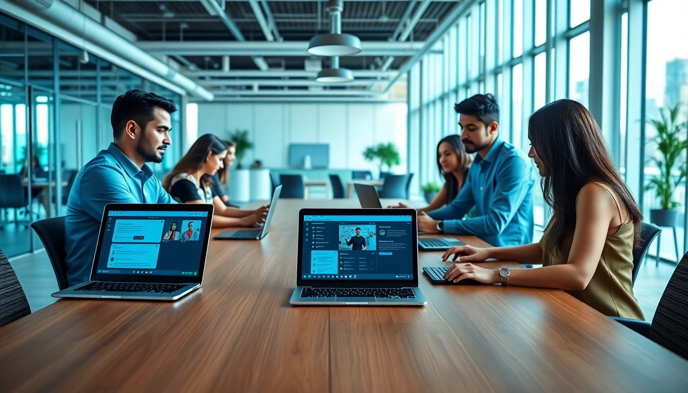 Engaged team utilizing enterprise assistant software to streamline collaboration and productivity.