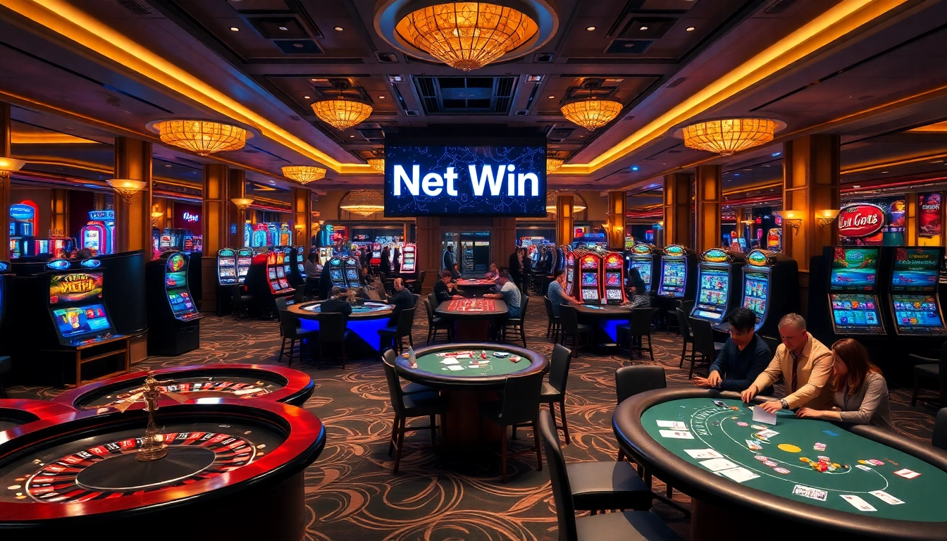 Experience intense gameplay at Net Win casino with vibrant tables and players winning big.