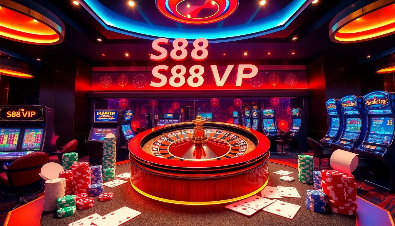 S88VIP enhances the gambling experience with luxurious casino visuals, showcasing exciting roulette and poker.