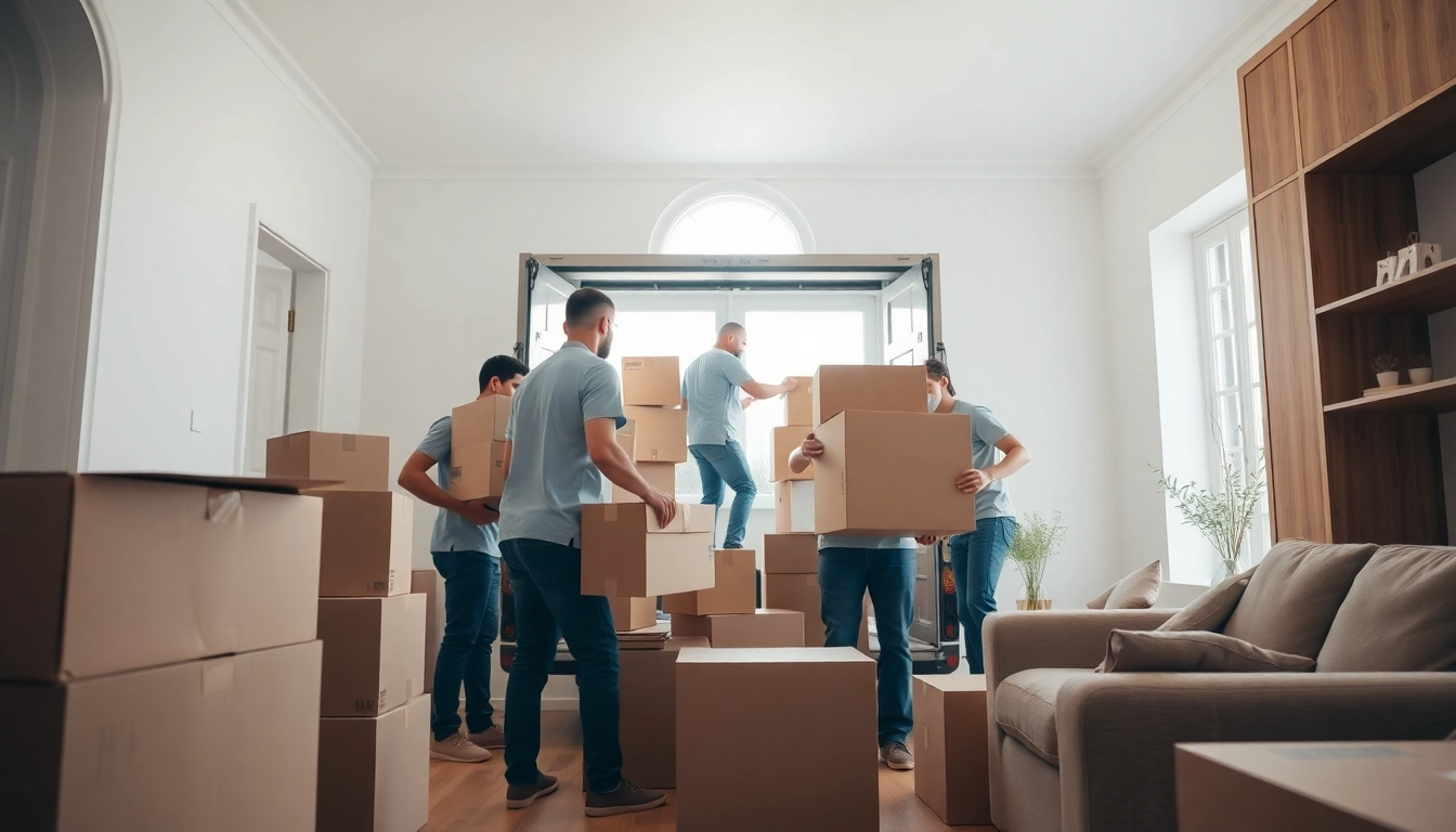 Wellen moving services team efficiently packing and loading items during a relocation.