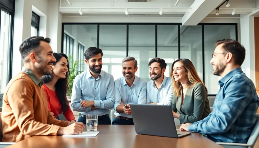 Corporate photography in Milan showcasing a professional team collaborating