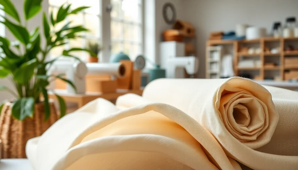 Verken ongebleekt katoen met natuurlijke textuur in een sfeervolle naaikamer.