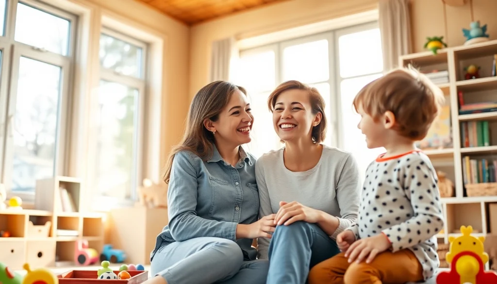 Hire a nanny in Abu Dhabi, showing a professional nanny engaged with children in a bright, cozy setting.