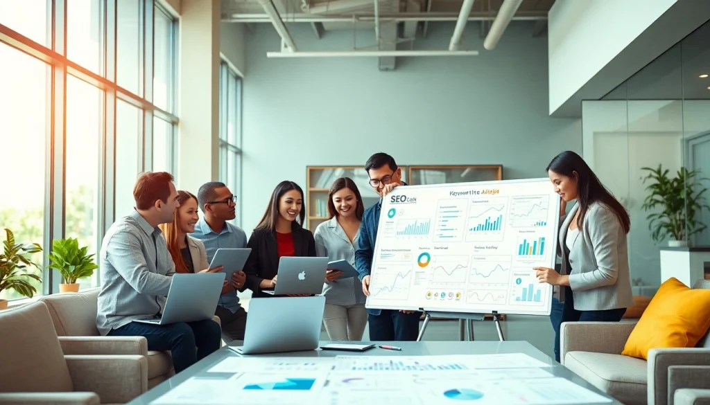 Analyze seo malaysia price with a professional marketing team in a modern office.