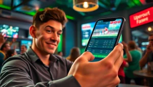 Vibrant sports betting app displayed on a smartphone, showcasing best sports betting apps India.