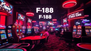 Dynamic gaming atmosphere at F168 showcasing exciting online gambling options.