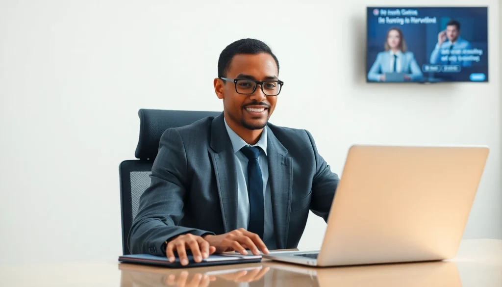 Job seeker actively participating in an AI interviews session showing innovative technology.