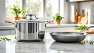 Stainless steel cookware NZ showcased in a modern kitchen, highlighting its premium quality.