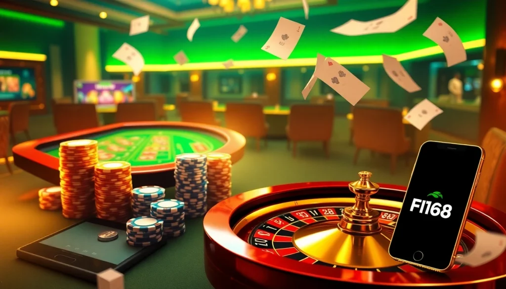 Gamblers accessing exciting games at the casino with the F168 link prominently featured.
