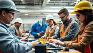 Students gaining practical experience at construction trade schools in texas, engaged in hands-on training.