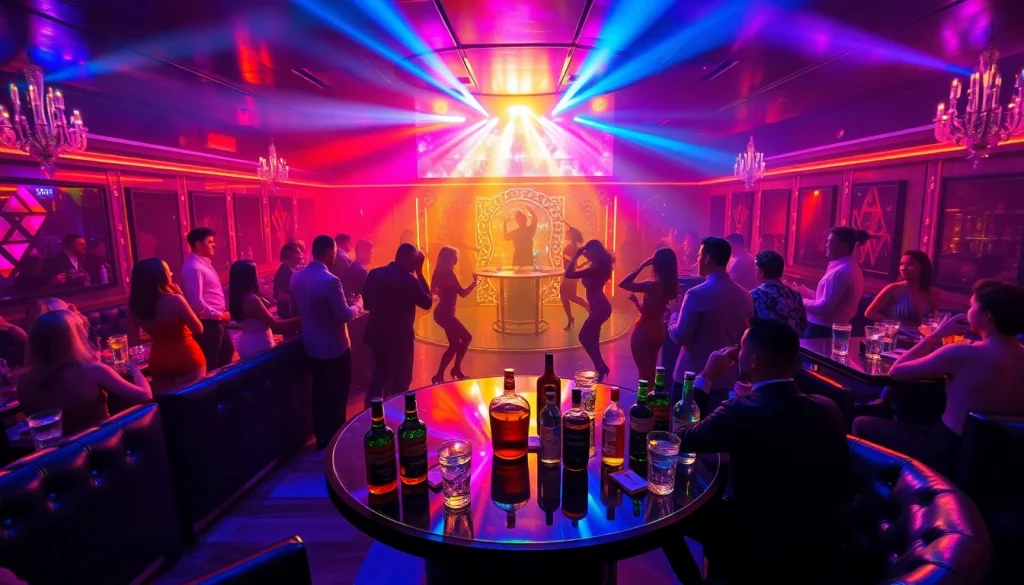 Experience the vibrant nightlife at Club SXM with stunning performances and luxurious seating.