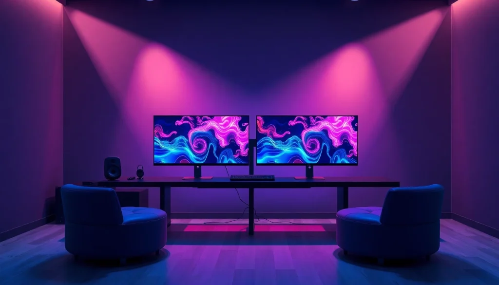 Explore AI NSFW artwork creation in a modern digital studio.