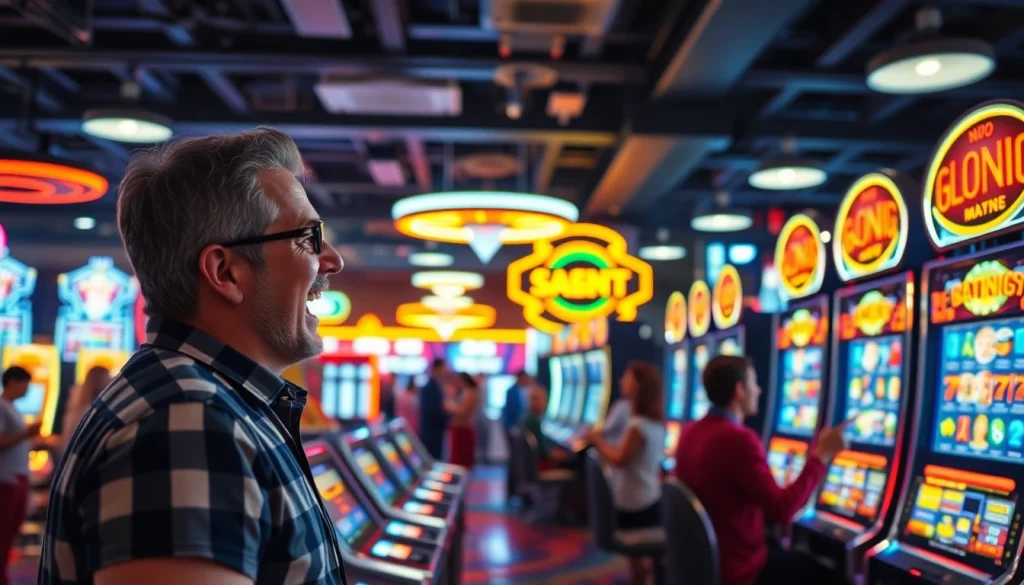 Menangkan slot deposit 1000 di kasino dengan pemain bersemangat dan mesin slot modern.