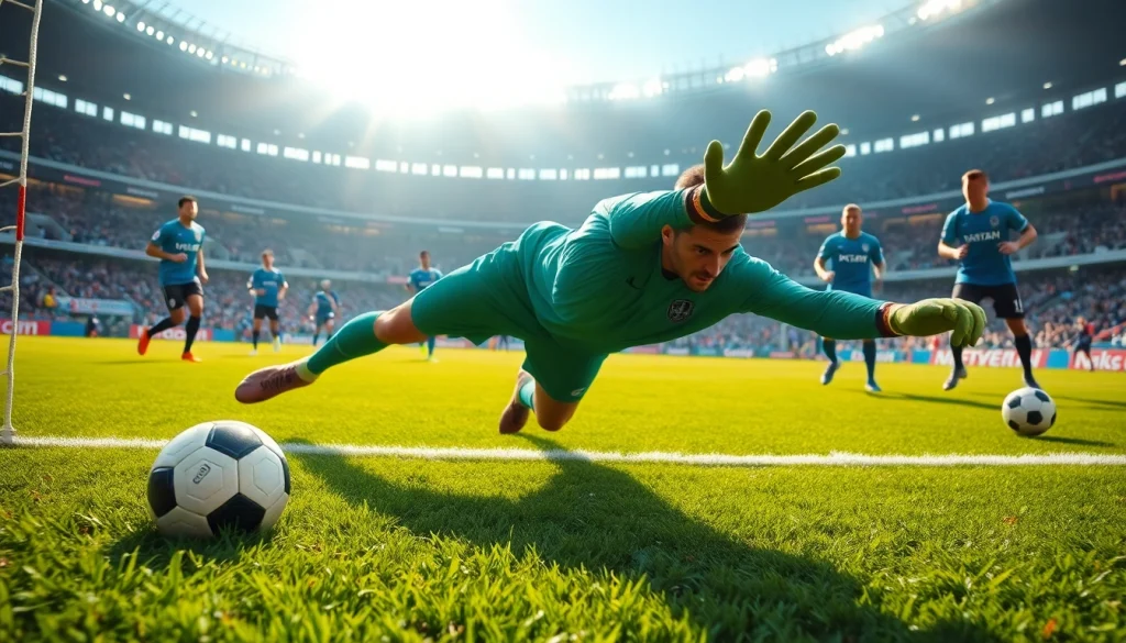 Experience the thrilling action of ผลบอลสดgoal as players compete for victory on the field.