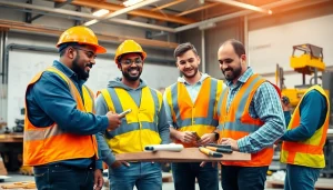 Young professionals collaborating during construction apprenticeships carolinas training session.