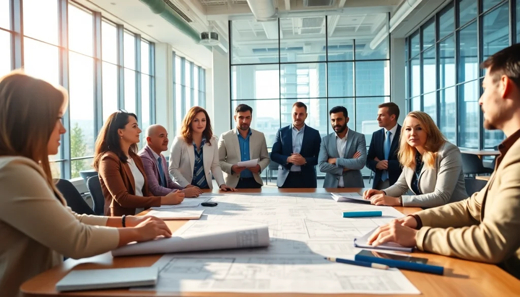 Professionals engaging in construction advocacy in Colorado during a strategic meeting.