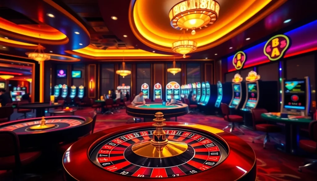 Experience thrilling gameplay with the link 789club at colorful casino tables and slot machines.