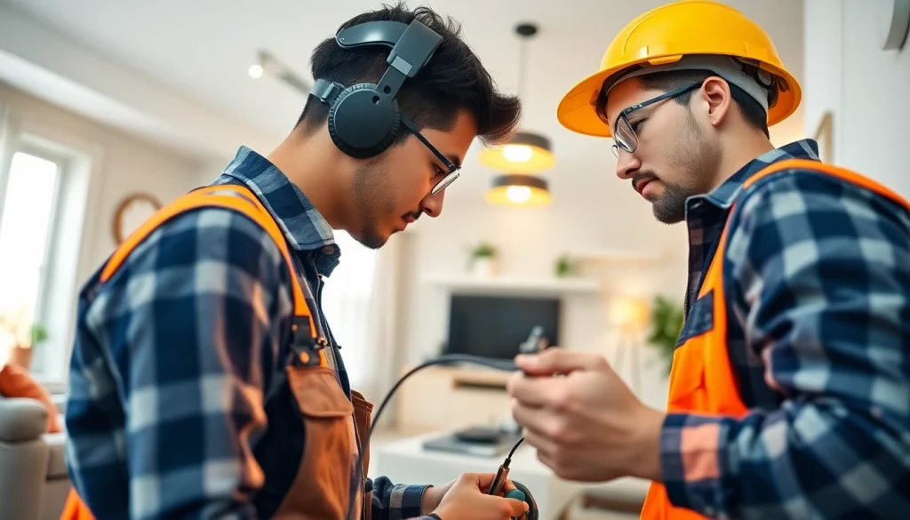 Engaged electrician apprentice in Hawaii performing electrical tasks safely and skillfully.