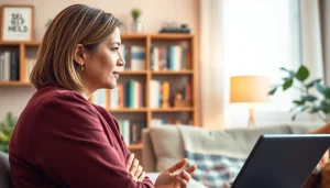 Anxiety symptoms illustrated in a comforting therapy session with a patient and therapist.